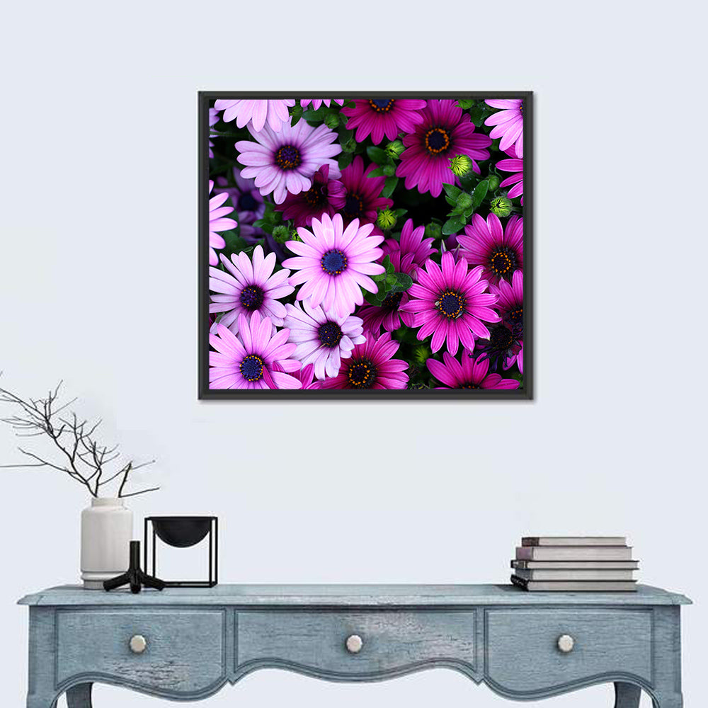Pink and Purple Daisies Wall Art