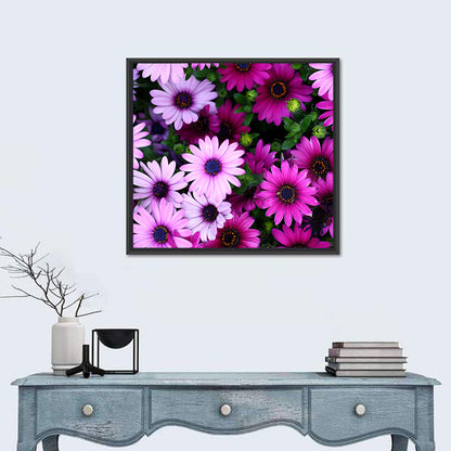 Pink and Purple Daisies Wall Art