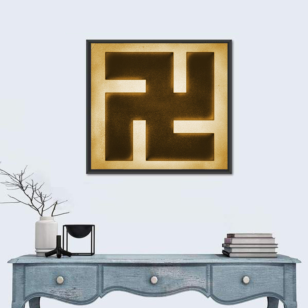 Buddhist Swastika Emblem Wall Art