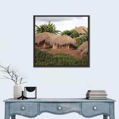 Thatched Roof Huts Wall Art
