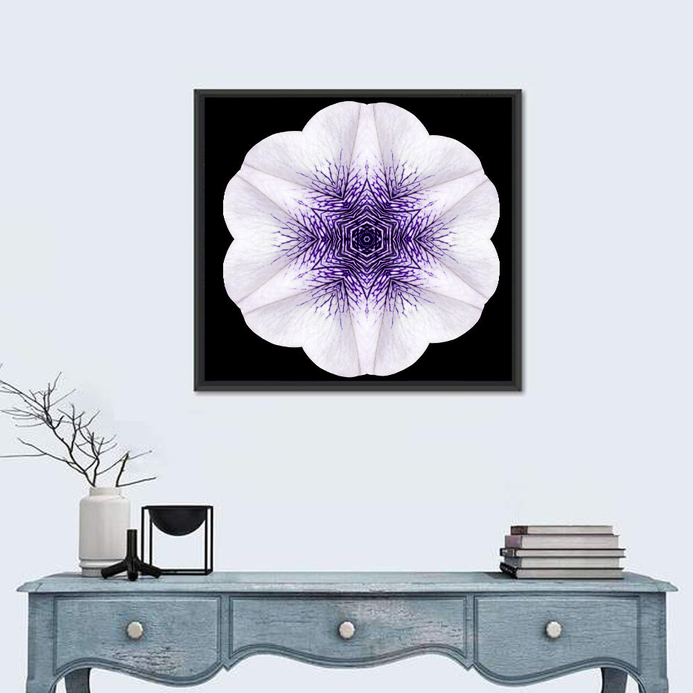 Purple Mandala Flower Kaleidoscope Wall Art
