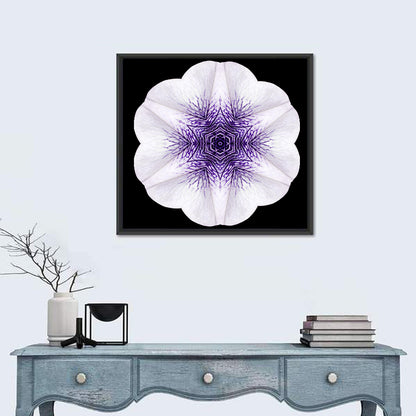 Purple Mandala Flower Kaleidoscope Wall Art