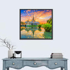 Wat Non Kum Sunset Reflection Wall Art