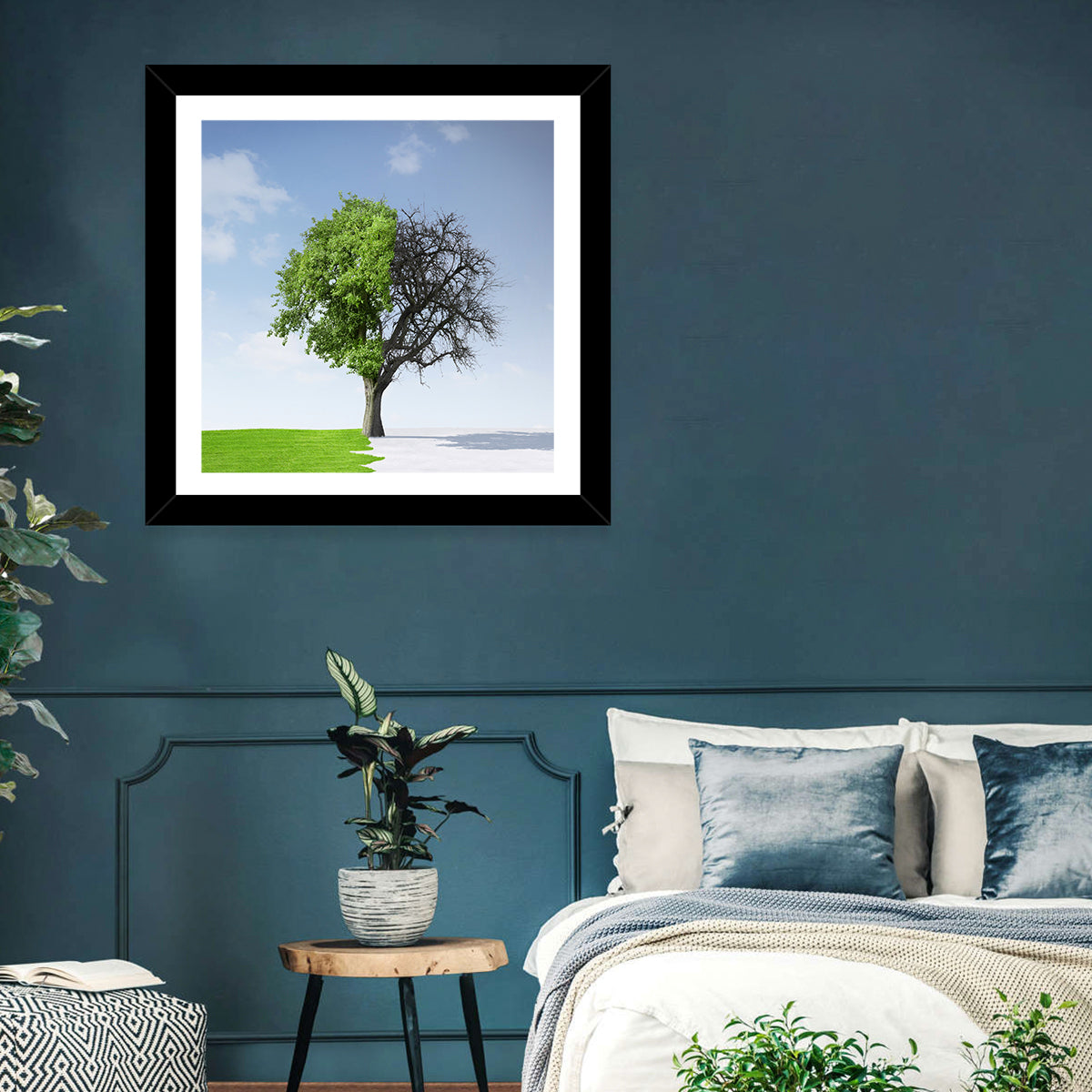 Split Seasons Tree Wall Art