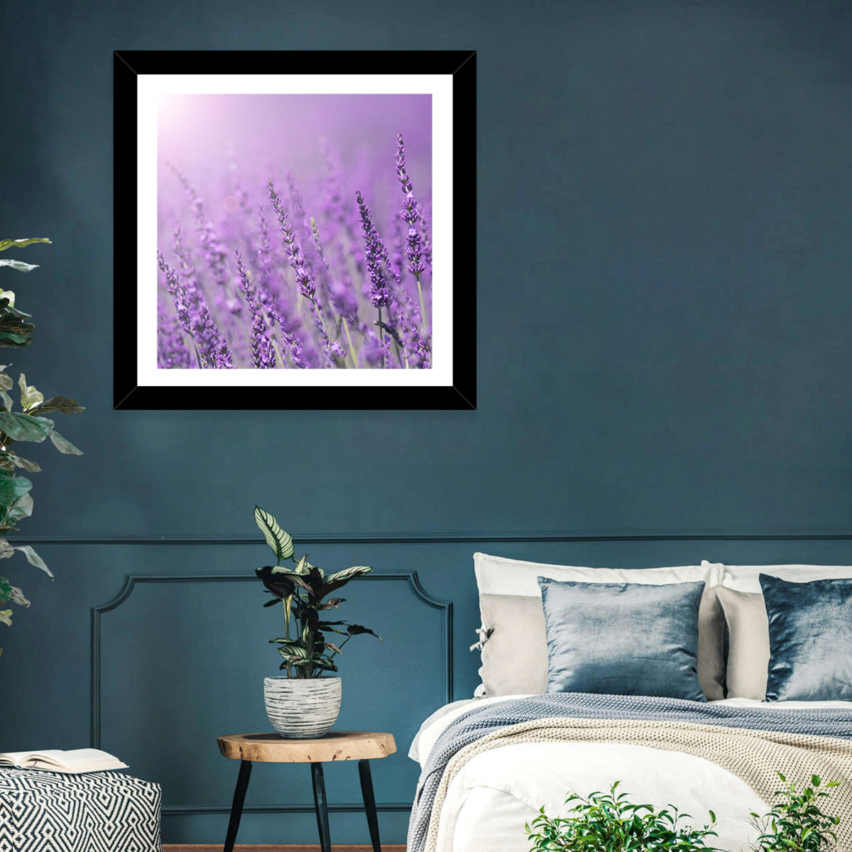 Sunlit Lavender Field Wall Art