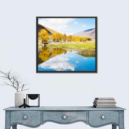 Chanxi Autumn Reflection Road Wall Art