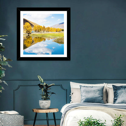 Chanxi Autumn Reflection Road Wall Art