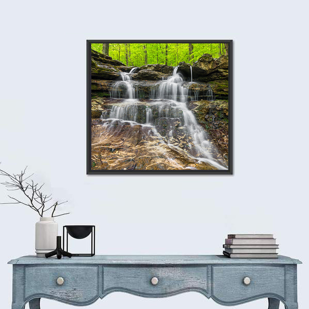 Mossy Ledge Waterfall Wall Art