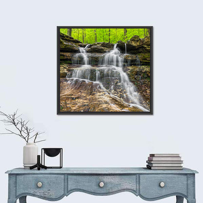 Mossy Ledge Waterfall Wall Art