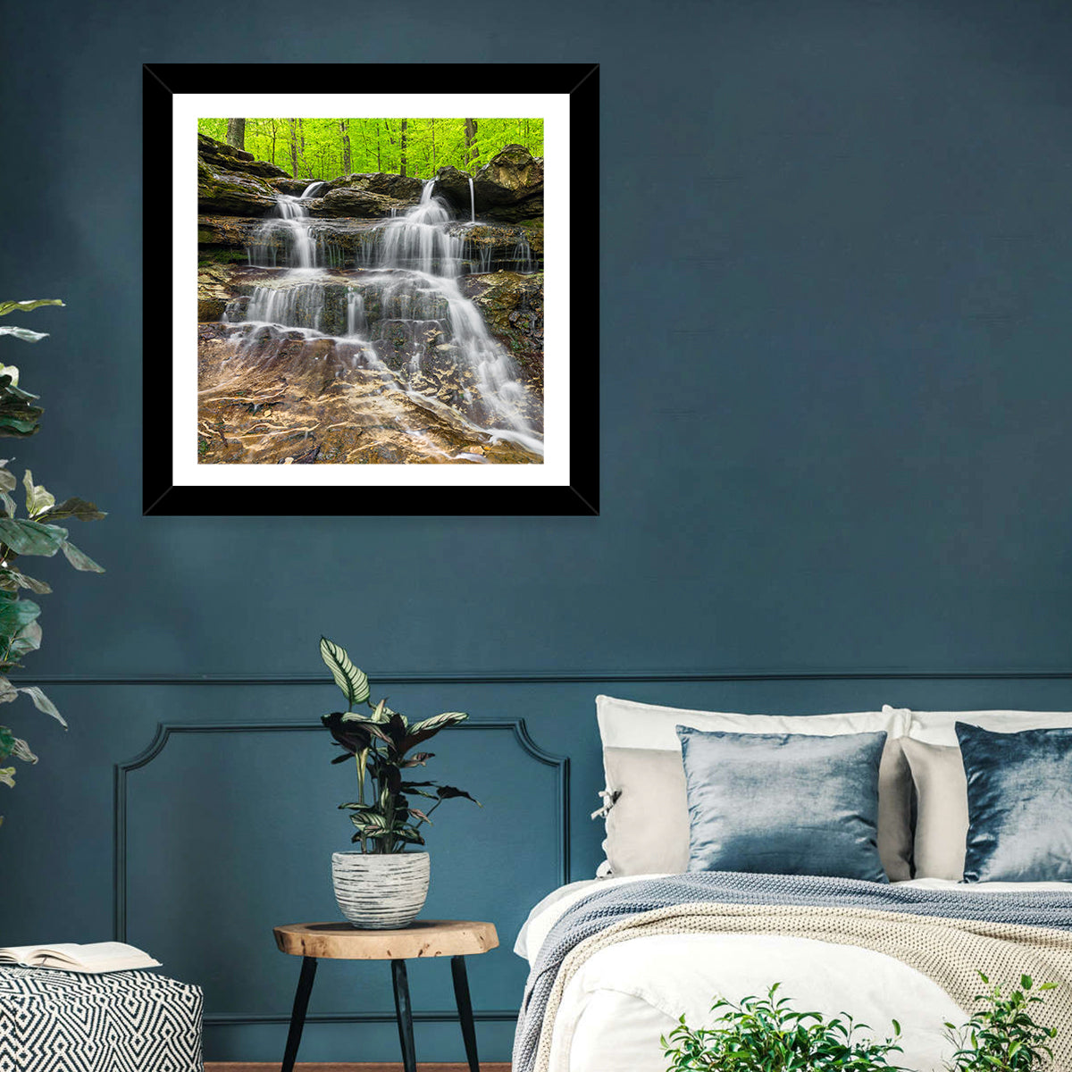 Mossy Ledge Waterfall Wall Art
