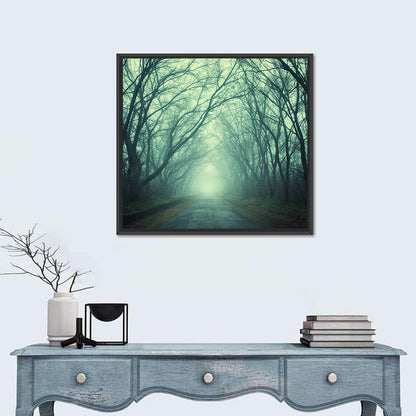 Foggy Forest Pathway Wall Art