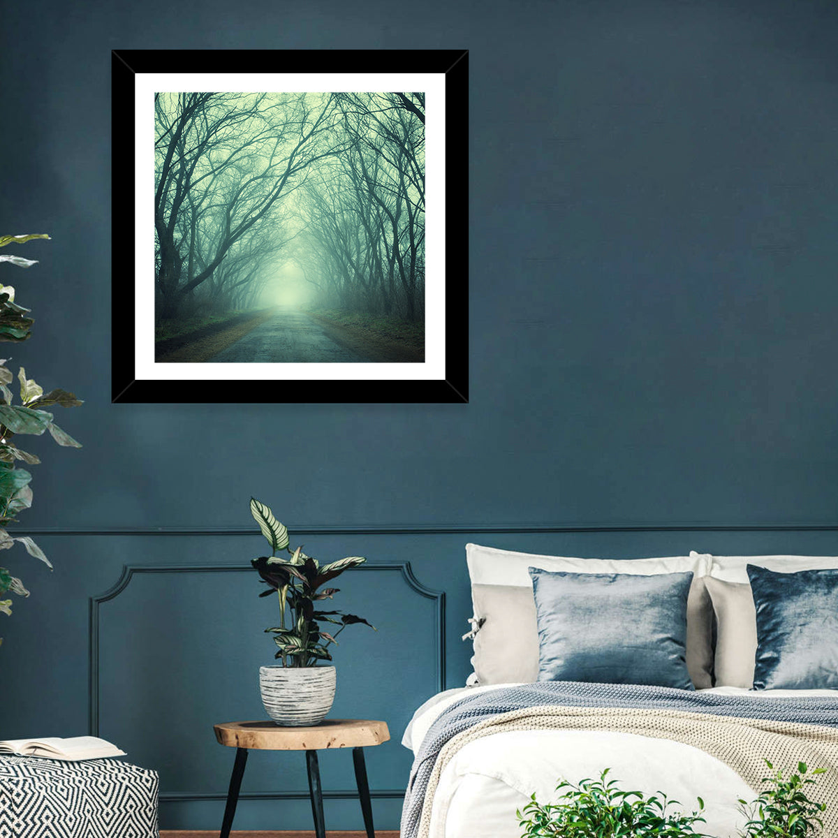 Foggy Forest Pathway Wall Art