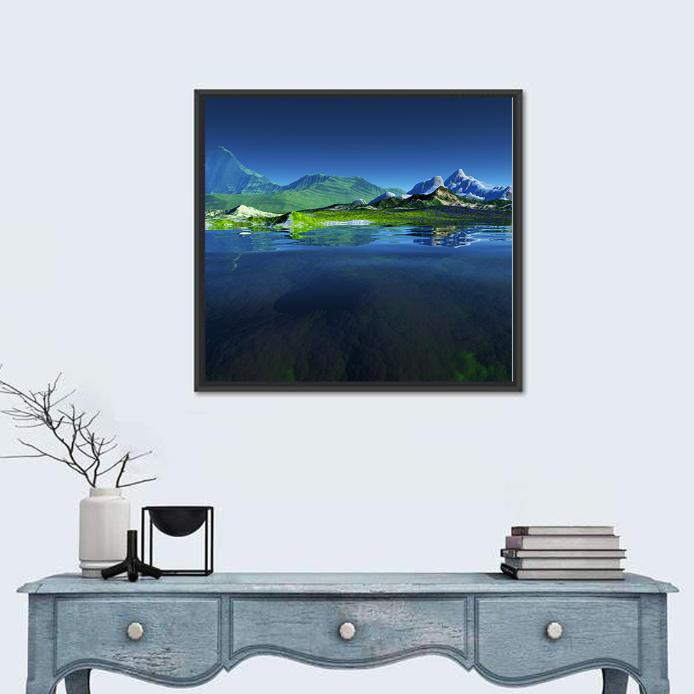 Mountain Lake Split View Wall Art
