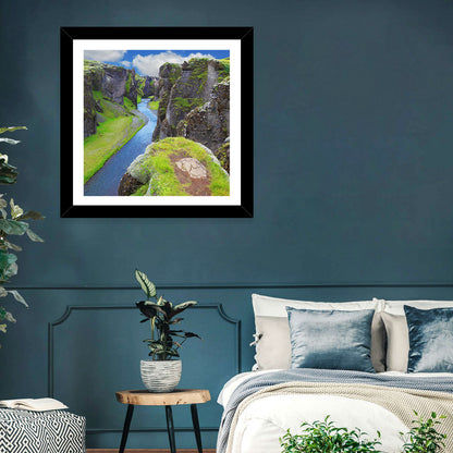 Neverland Cliffs, Fjaðrárgljúfur Canyon Wall Art