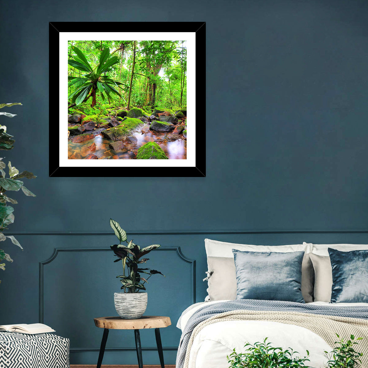 Mossy Rainforest Stream Wall Art