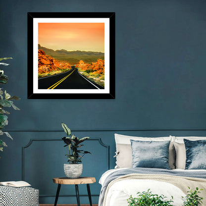 Valley of Fire Ii Road at Sunset Wall Art