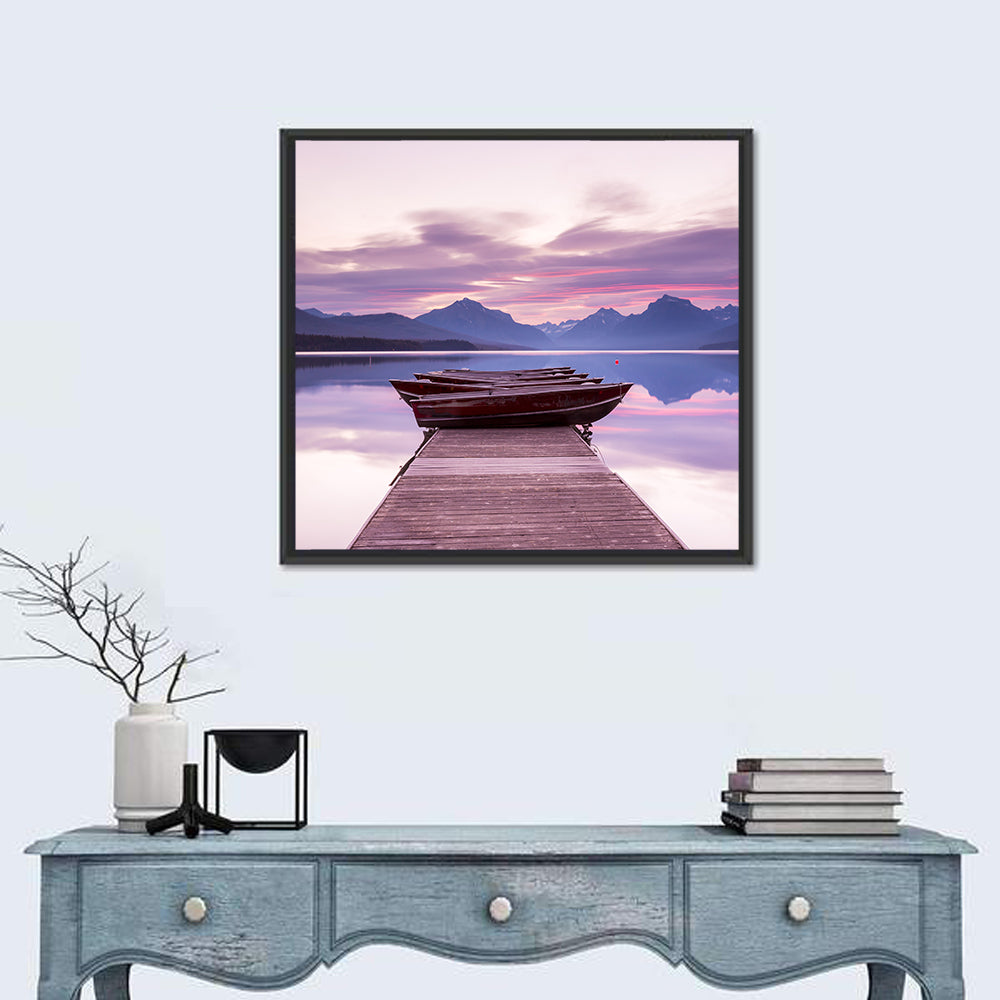 Lake Mcdonald Sunset Dock Wall Art
