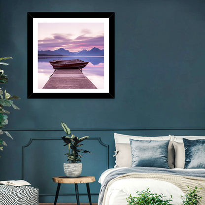 Lake Mcdonald Sunset Dock Wall Art