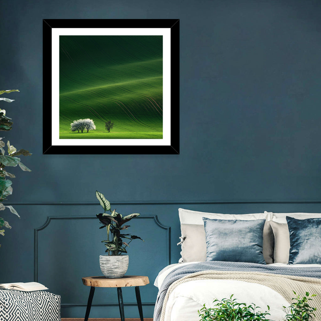 Emerald Hills with Blossoming Tree Wall Art