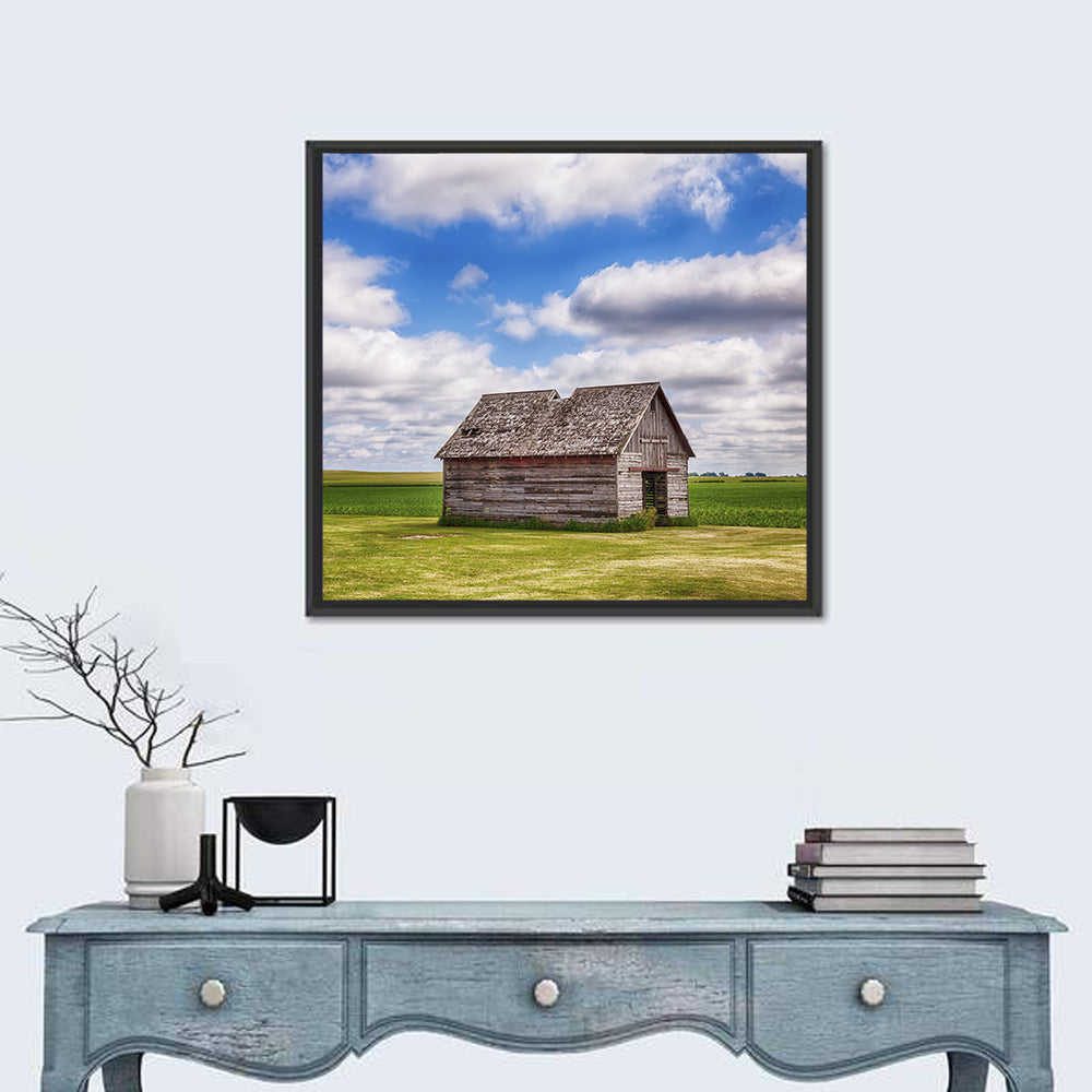 Old Farm Shed in Field Wall Art