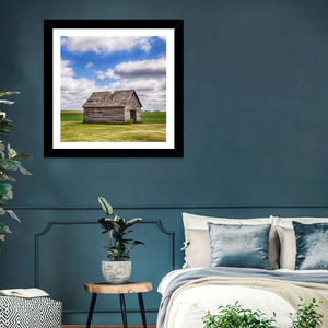 Old Shed in Farm Field Wall Art