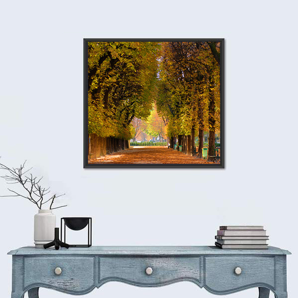 Golden Hour Autumn Path Wall Art