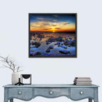 Sea Stones at Sunset Wall Art