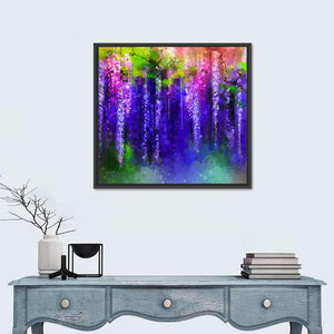 Abstract Wisteria Floral Wall Art