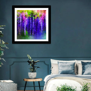 Abstract Wisteria Floral Wall Art