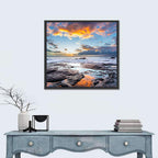 Sunset Over Volcanic Shore Wall Art