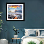 Sunset Over Volcanic Shore Wall Art