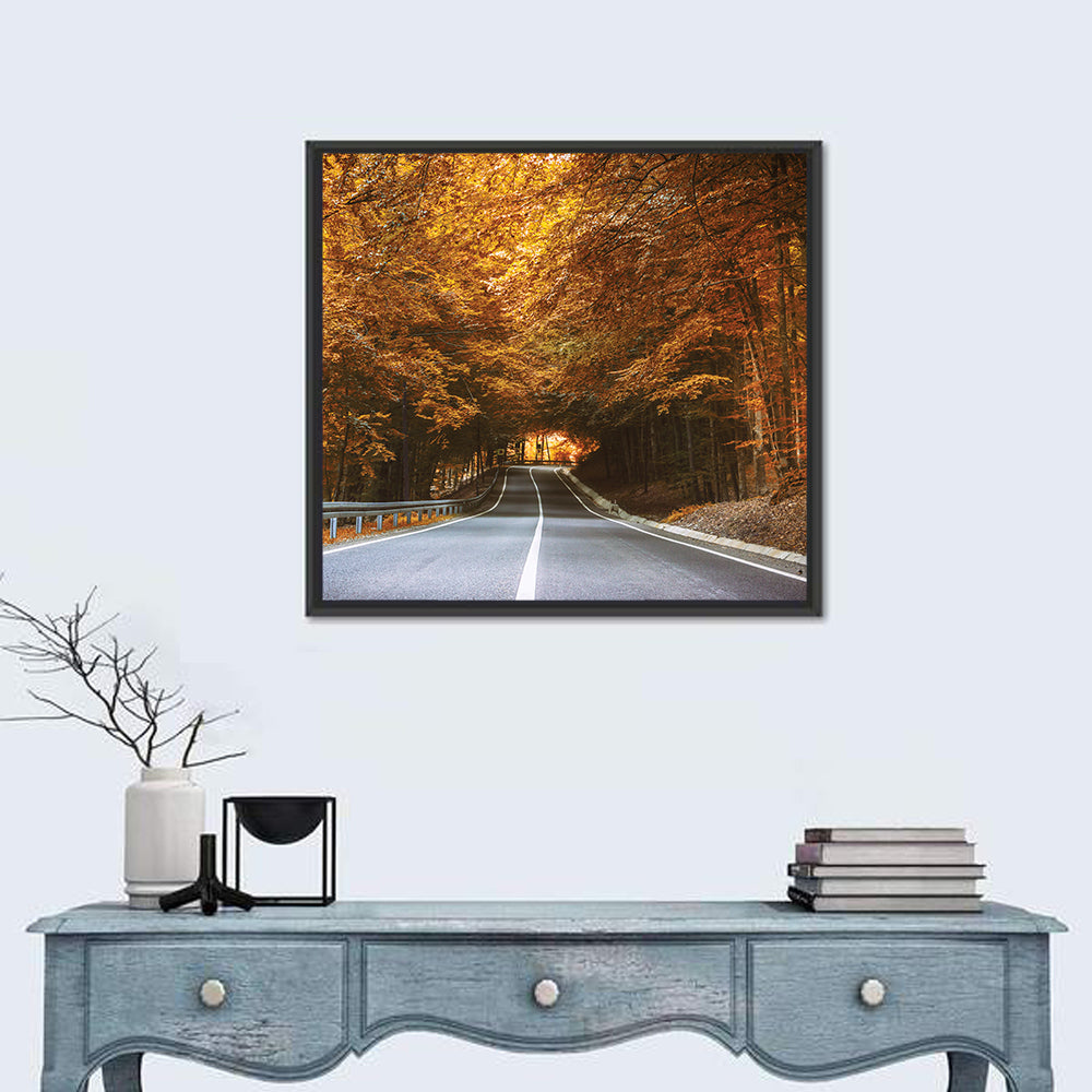 Autumn Forest Road with Canopy Wall Art