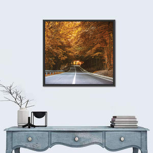 Dense Forest Road Wall Art