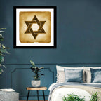 Vintage Brown Star of David Wall Art