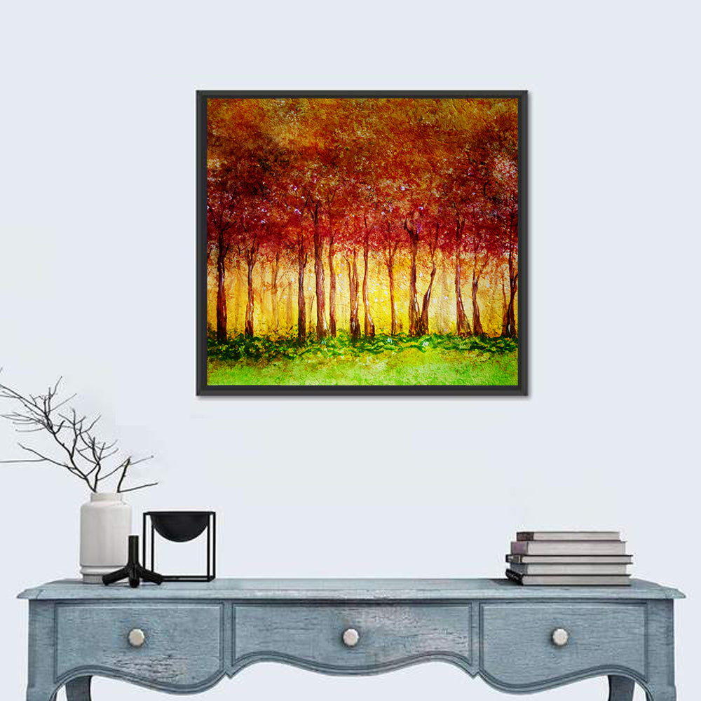 Autumn Tree Row Wall Art