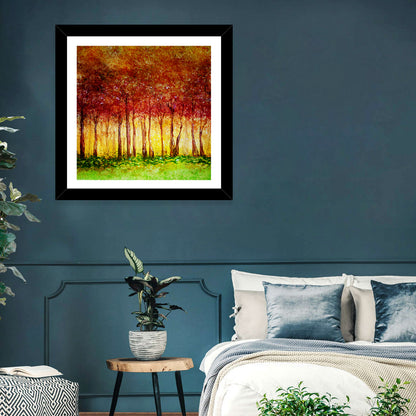 Autumn Tree Row Wall Art