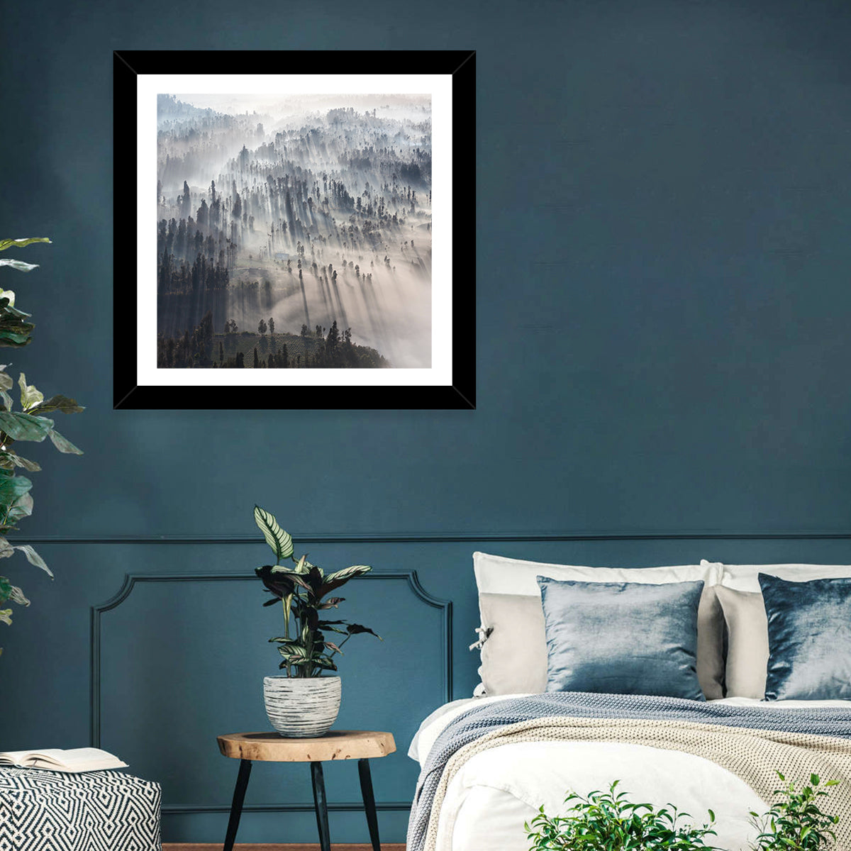 Misty Forest Sunrise Wall Art