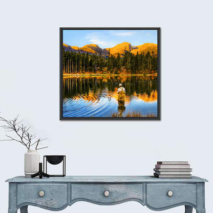 Sunrise Fishing at Sprague Lake Wall Art