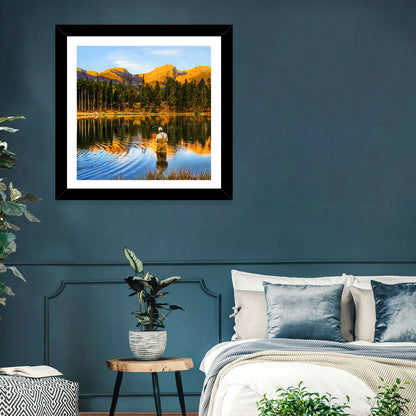 Sunrise Fishing at Sprague Lake Wall Art