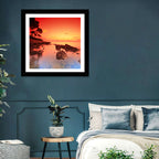 Brac Island Fiery Sunset Wall Art