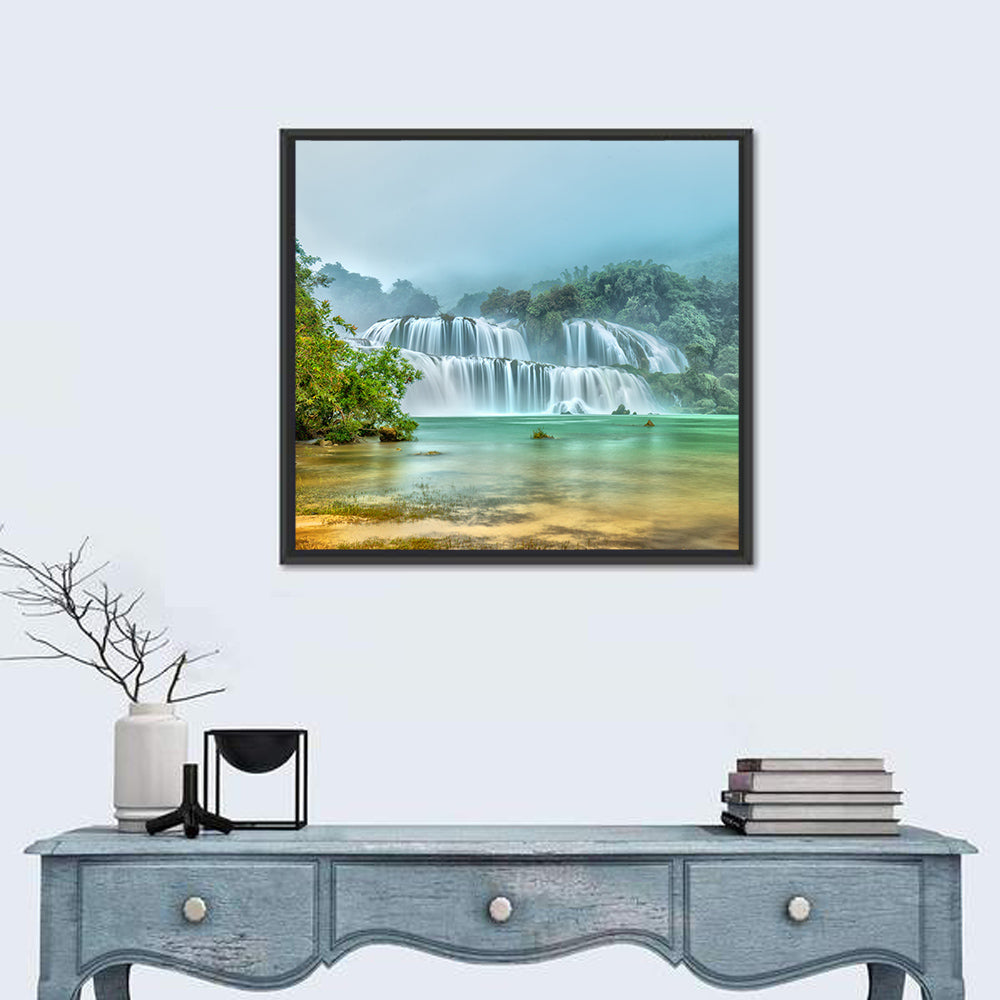 Ban Gioc Waterfalls Misty Morning Wall Art