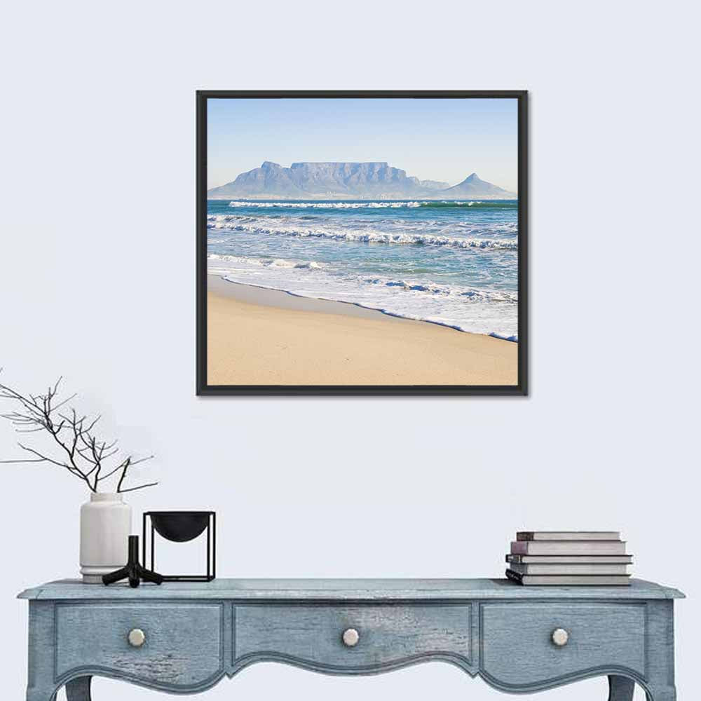 Table Mountain Cape Town Wall Art in a room, square