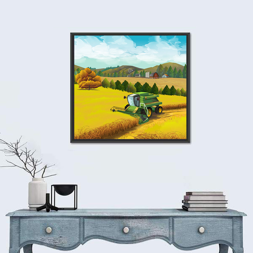 Harvest Season Farm Landscape Wall Art