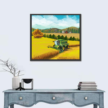 Harvest Season Farm Landscape Wall Art