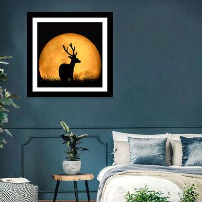 Deer & Moon Wall Art