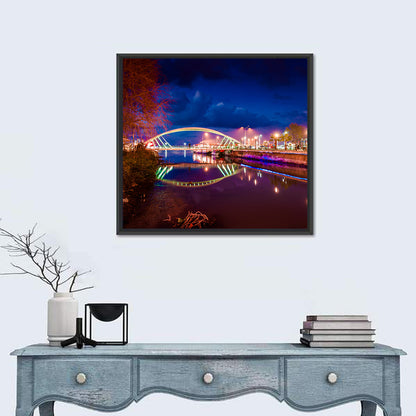 Lovers Bridge Nightscape Wall Art