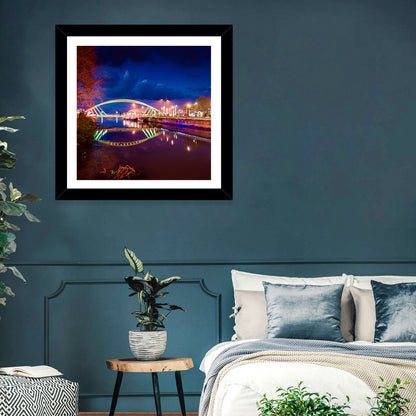 Lovers Bridge Nightscape Wall Art