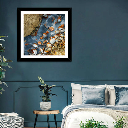Milky Blue Geothermal Creek Wall Art