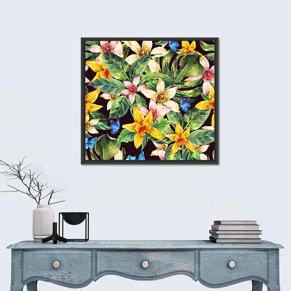 Leaves & Flowers Pattern Wall Art