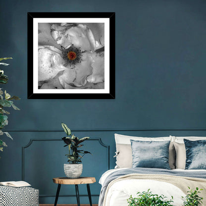 Rose Macro with Color Center Wall Art